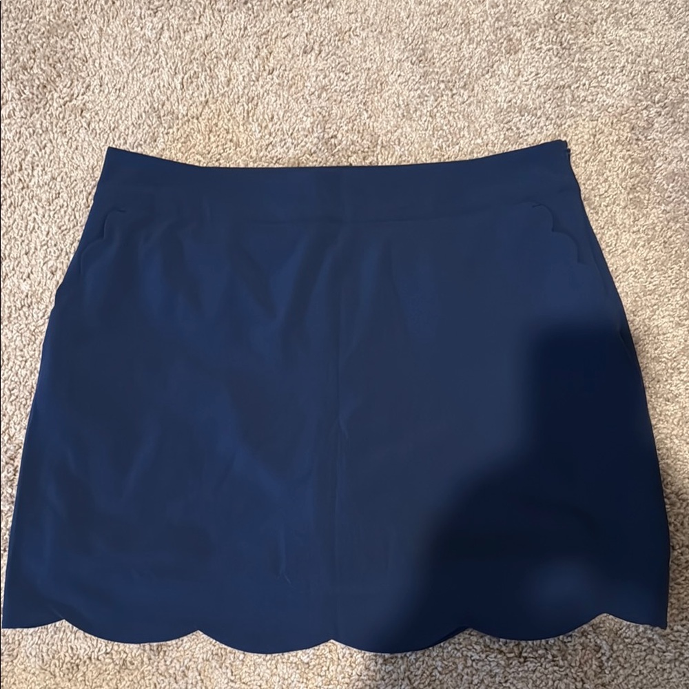 Vineyard Vines Navy Blue Scalloped Skirt